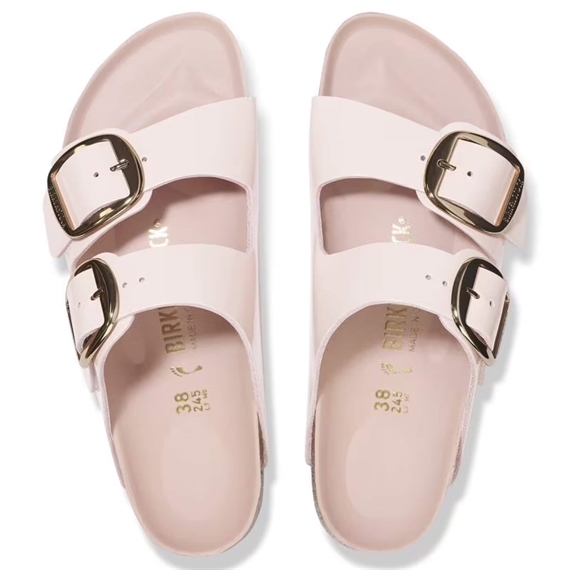 Birkenstock Arizona Big Buckle Sandaler, High-Shine Light Rose 